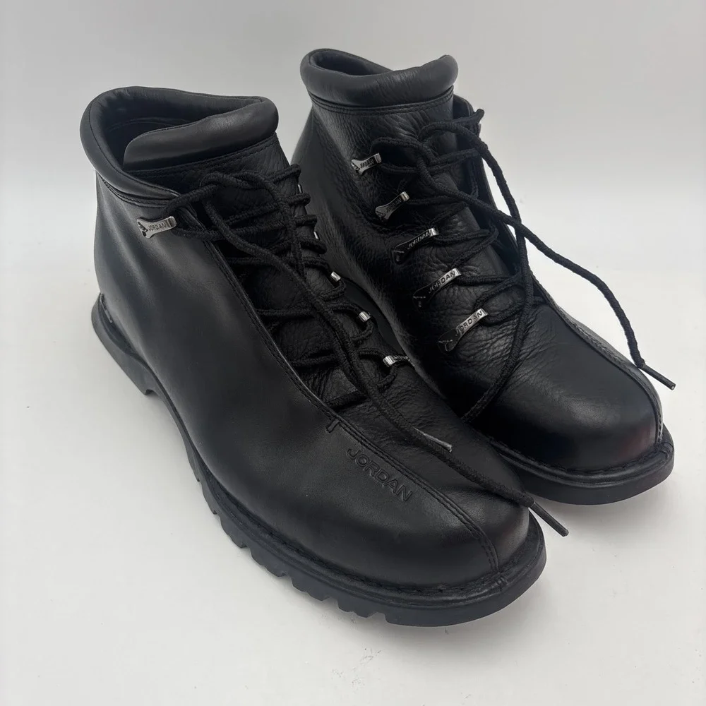 2002 Vintage Nike‎ Air Jordan Jumpman Two 3 Profiler Leather Boots sz 13 black
